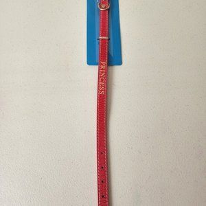 Paws N Claws Leather Dog collar Pink 11.25" TO 13.5"